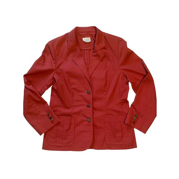 Vintage Salmon Blazer by Country Suburbans Union Made in USA ILGWU Sz 12 office - Picture 1 of 11